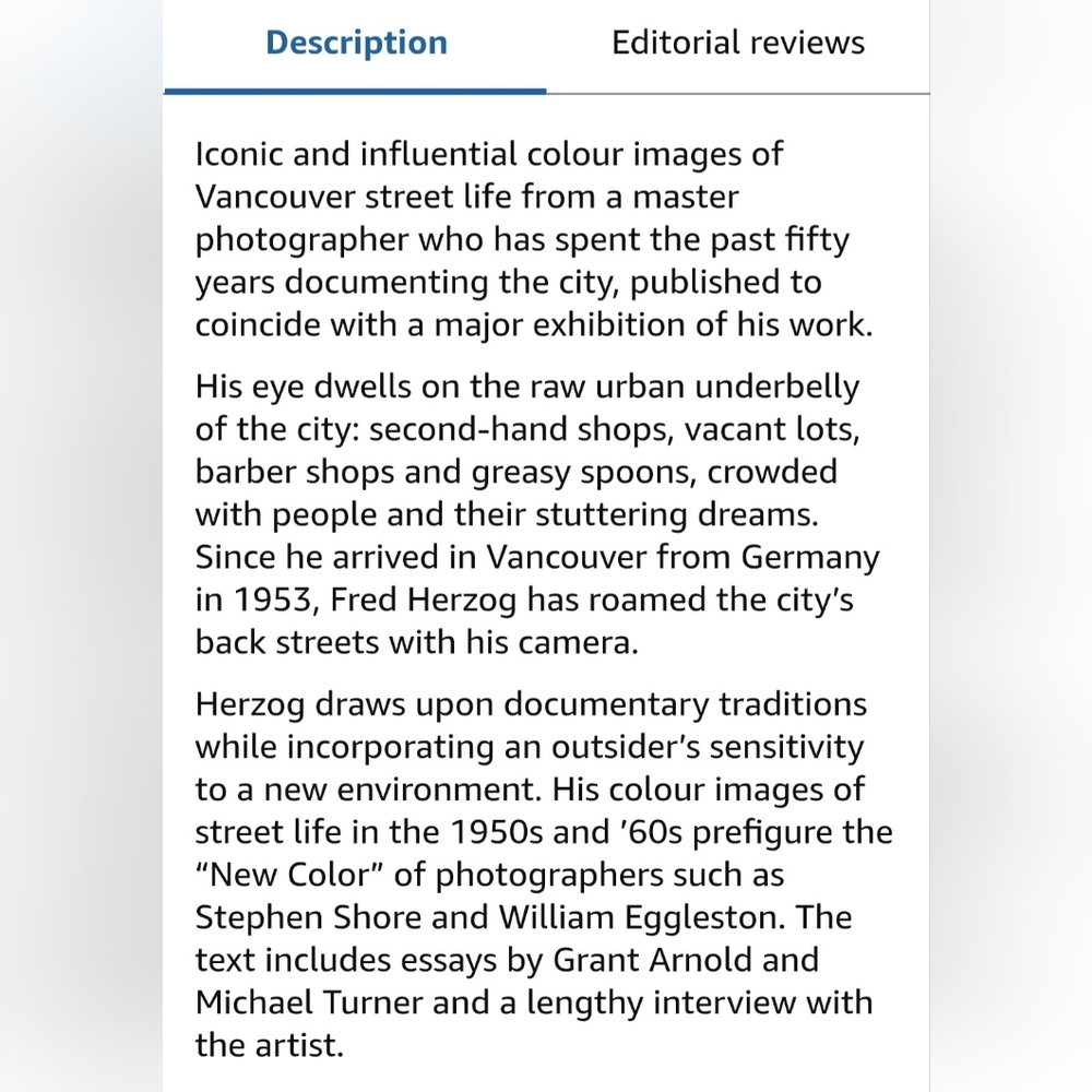 Fred Herzog: Vancouver Photographs Book (2007) - Picture 2 of 5